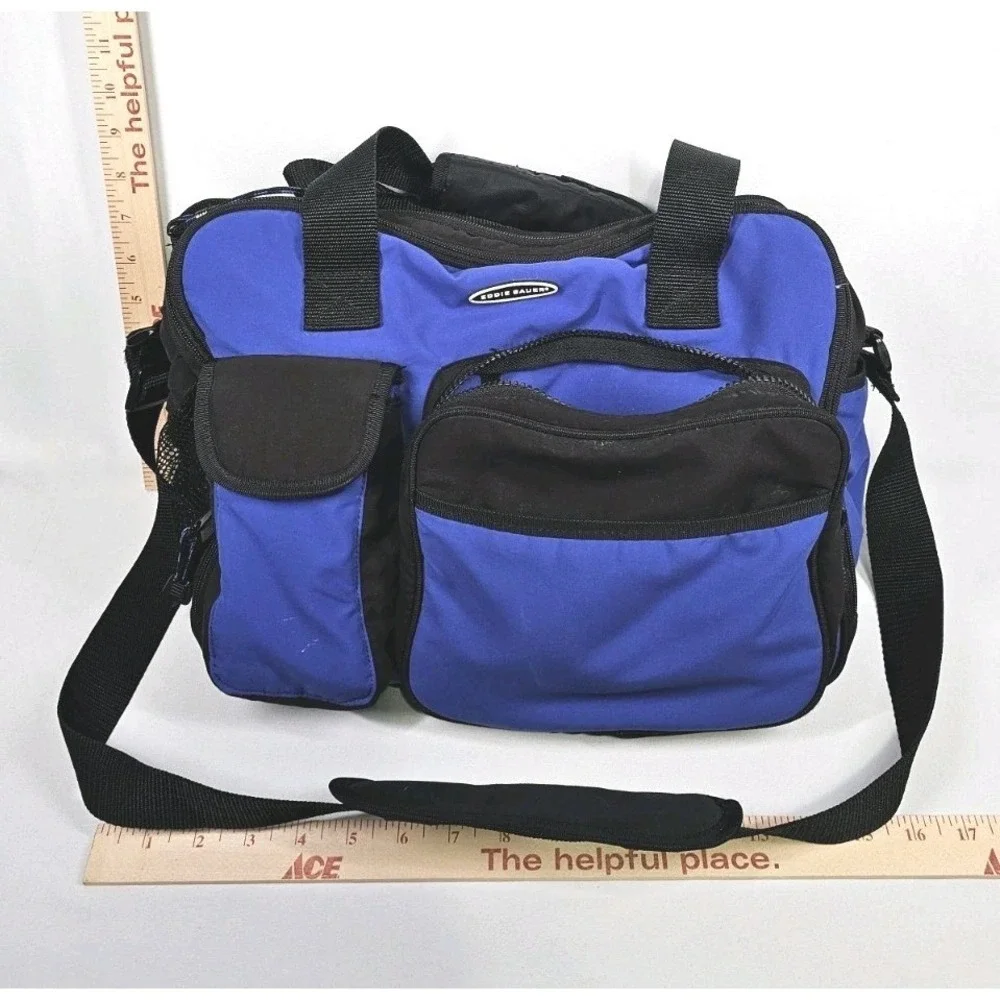 Vintage Eddie Bauer Canvas Duffle Bag‎  Weekender Gym Carry On Messenger Camera